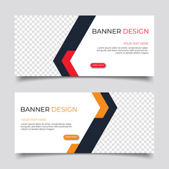 Modern business banner abstract design. Clean simple creative background vector template design