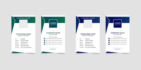 A modern, customizable ID card design perfect for businesses, events, and memberships. With Two Different Colors