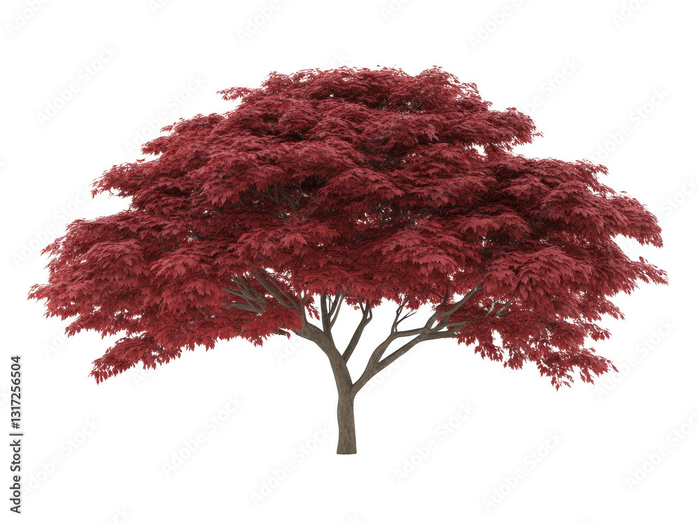 Wall mural a large red tree with no leaves. the tree is bare and has no foliage. the tree is tall and has a str