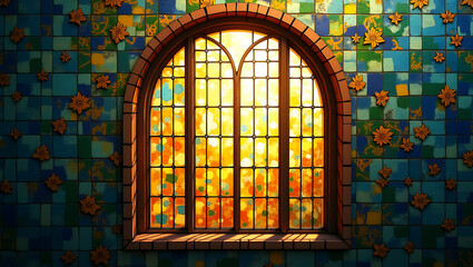 art glass background colorful window