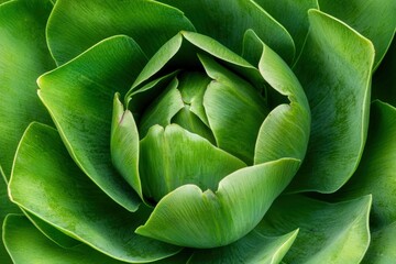 Fototapeta premium Close Detail of a Whole Artichoke Head Featuring Rich Green Shades and Textures