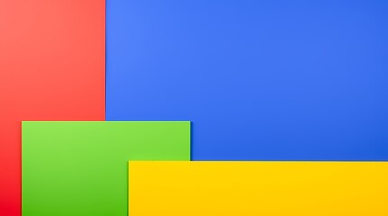 Fototapeta premium Geometric Color Blocks: A striking composition of overlapping geometric color blocks, featuring bold hues and clean lines. 