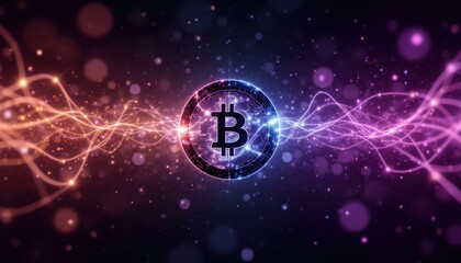 Abstract visualization of financial wellness attributed to cryptocurrencies, adorned with playful and emotional lighting.