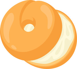 illustration bagel