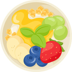 illustration greek yogurt
