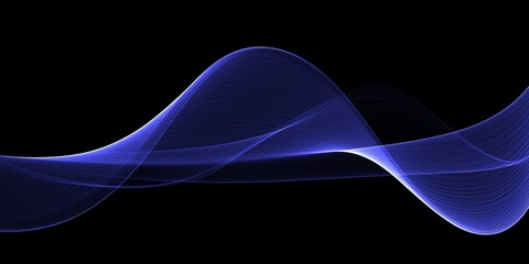 Neon blue glowing lines, magic energy space light concept, abstract background wallpaper design