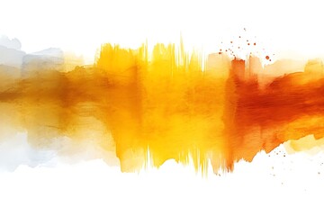 Fototapeta premium Abstract Watercolor Background Golden Orange and Gray Hues, Textured Paint Stroke
