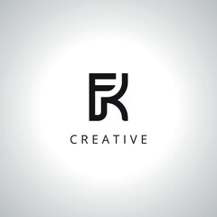 Abstract FK KF Monogram Logo Template With Vector Eps.