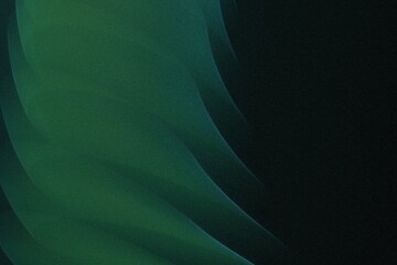 Gradient Teal and Black Abstract Waves