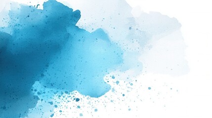 Obraz premium Serene Blue Abstract Watercolor Splash for Creative Design Projects