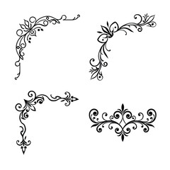 decorative frame with floral elements