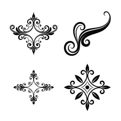 set of decorative elements