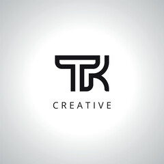 Abstract TK KT Monogram Logo Template With Vector Eps.