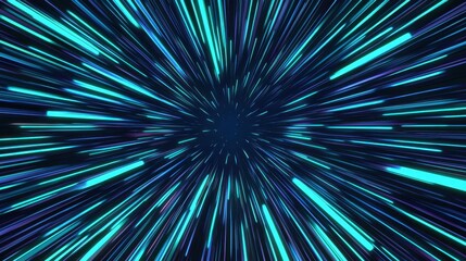 Obraz premium Dynamic Light Speed Effect with Neon Colors in Motion Background