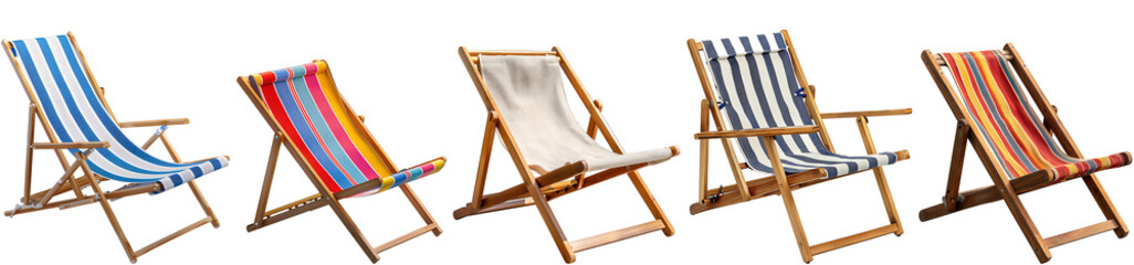 Deck chair isolated on transparent background