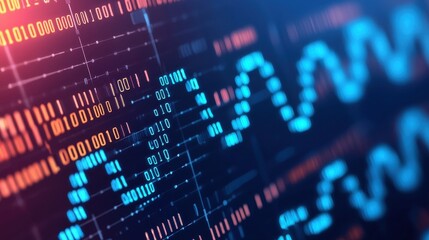 Abstract Data Visualization with Colorful Binary Code and Graphs
