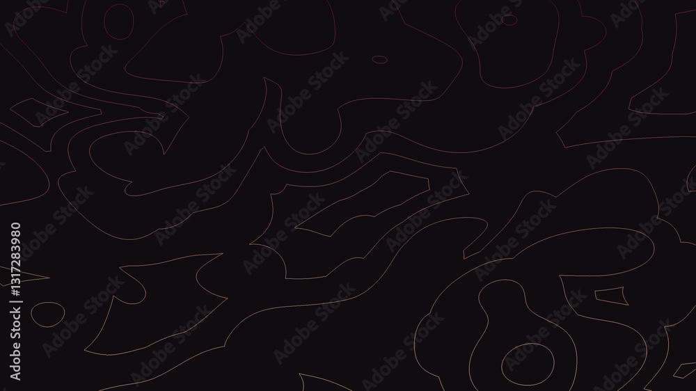 Wall mural dynamic topography map vector animation