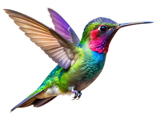 hummingbird in flight isolated on transparent background