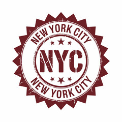 Obraz premium Vintage NYC Stamp Emblem