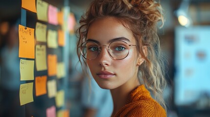 A diverse group of three professionals is engaged in a collaborative brainstorming session.