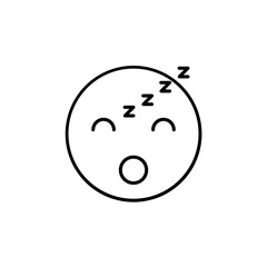 Sleeping Face Emoji line icon