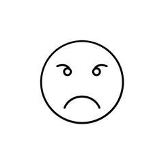 Pouting Face Emoji line icon