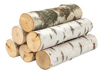 stack of birch firewood logs