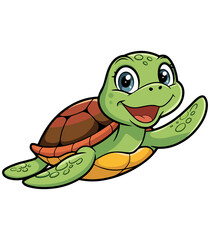 Cute sea turtle Clipart