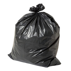 full tied black garbage bag

