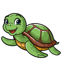 Fototapeta premium Cute sea turtle Clipart