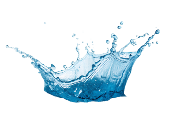 clear blue water splash crown
