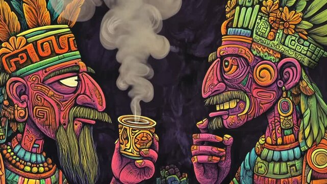 Aztec ayahuasca psychedelic ritual ceremony