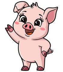 Cute Pig Clipart