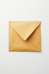 Slightly creased brown envelope on stark white, texture, supplies, item