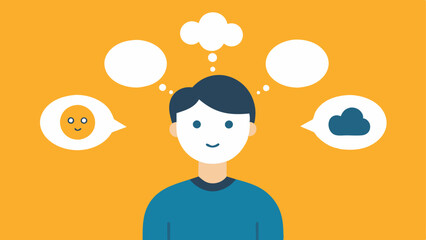 Personality Traits An illustration showing a person with various thought bubbles representing traits like confident curious and impulsive indicating how these traits influence risk