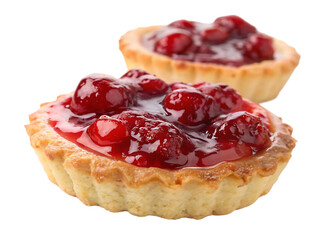 Individual Cherry Danish Pastry Isolated