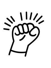 Fototapeta premium Empowered fist symbolizing unity, strength, and resilience in the fight for justice and equality