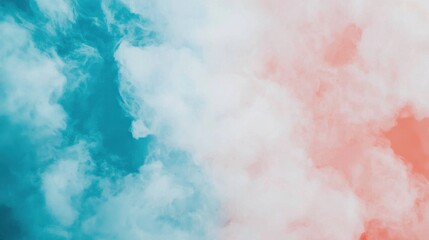 Fototapeta premium Colorful Smoke Blends in Shades of Blue and Pink for Creative Use