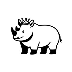 Obraz premium Crowned rhinoceros exploring a whimsical world of adventure and imagination