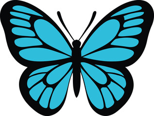A cartoon butterfly illustration, beautiful butterfly character design