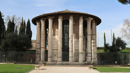 Temple of Hercules Victor. Rome, Piazza Bocca della Verità.	