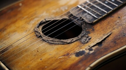 Generic Close-up Antique Moment Pristine Guitar Worn