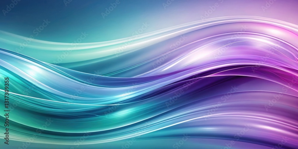 Leinwandbilder Abstract Flowing Waves of Vivid Hues, Intertwining Colors in a Dynamic Composition