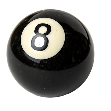 Black Eight Ball Isolated
