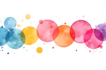 Watercolor Circles Abstract Background Design