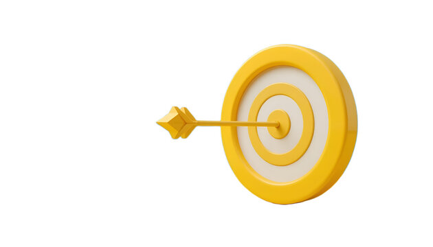 recommend clip art: a yellow and white target with a dart in the middle dart on target isolated transparent white background 3d