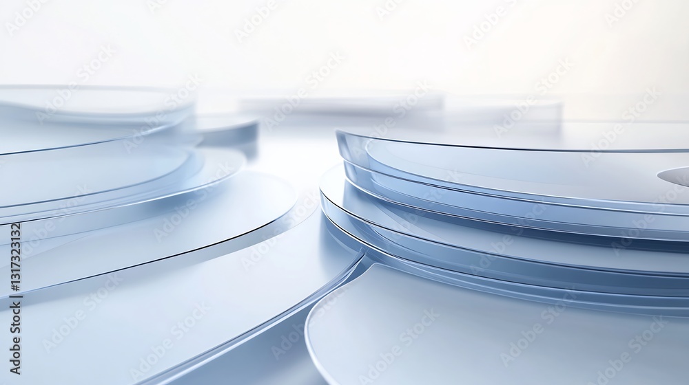 Aufkleber abstract rendering of six sigma methodology featuring layered shapes symbolizing quality control pro