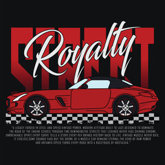 Retro Muscle Car Streetwear T-Shirt Design – Classic Hot Rod Graphic