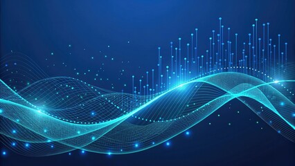 abstract blue wave background