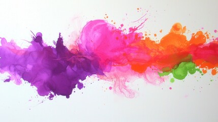 Obraz premium Vibrant Abstract Fluid Art with Splashes of Colorful Paints